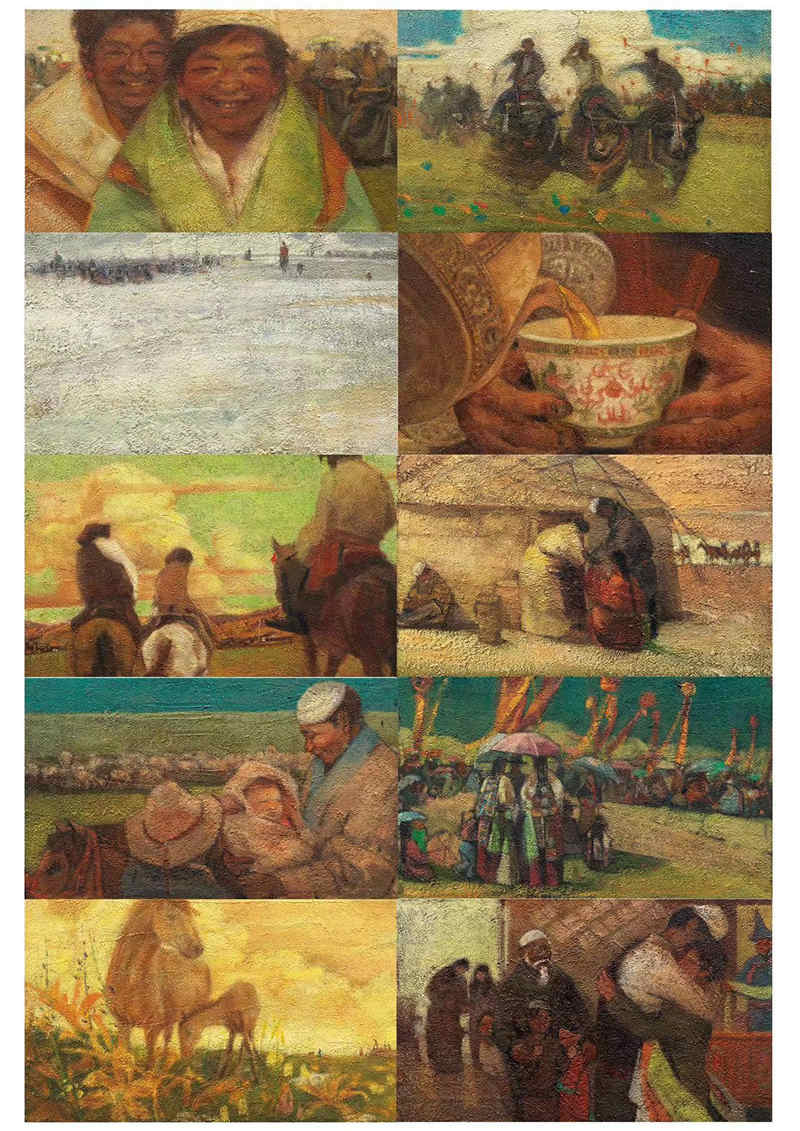 連環(huán)畫作品《祁連草原上的托茂人》。青海省文聯(lián)供圖