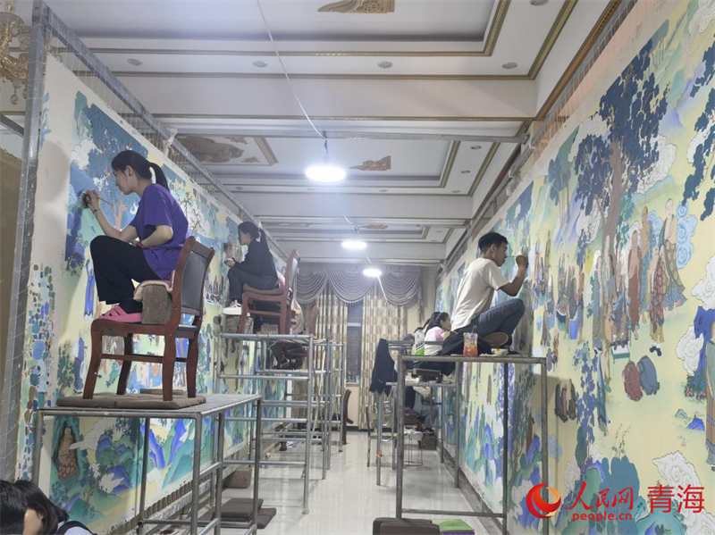 龍樹畫院傳習(xí)室。人民網(wǎng) 馬可欣攝